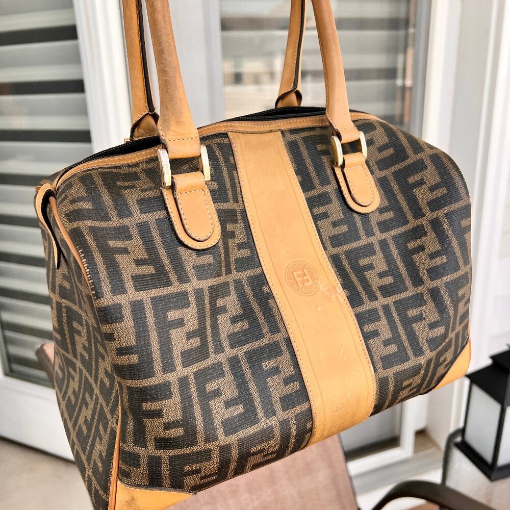Vintage Fendi Zucca Boston Bag